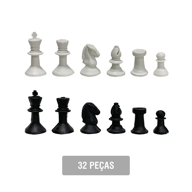 Rei Peças de Xadrez sem Placa de Xadrez, Plástico PS Material, Azul e  Branco, Rei 49mm